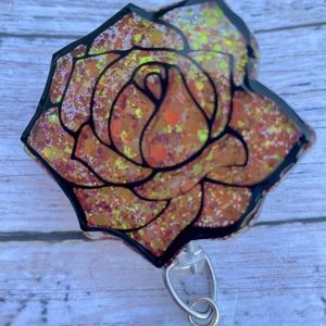 Holographic Rose Badge Reel